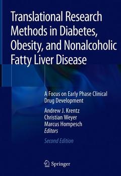 Couverture de l’ouvrage Translational Research Methods in Diabetes, Obesity, and Nonalcoholic Fatty Liver Disease