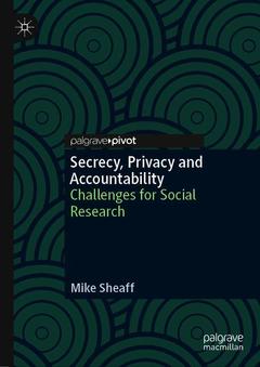 Couverture de l’ouvrage Secrecy, Privacy and Accountability