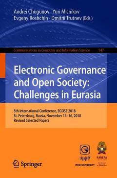 Cover of the book Electronic Governance and Open Society: Challenges in Eurasia