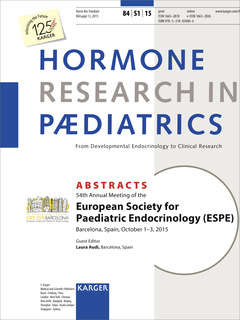 Couverture de l’ouvrage European Society for Paediatric Endocrinology (ESPE)