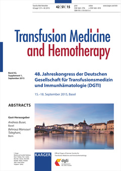 Couverture de l’ouvrage Deutsche Gesellschaft für Transfusionsmedizin und Immunhämatologie (DGTI)
