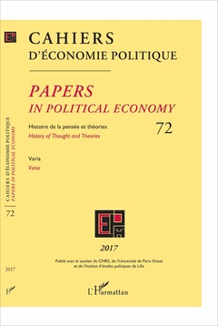 Couverture de l’ouvrage Cahiers d'économie politique