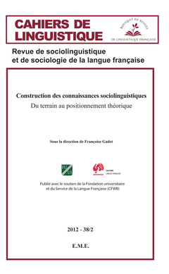 Couverture de l’ouvrage Construction des connaissances sociolinguistique