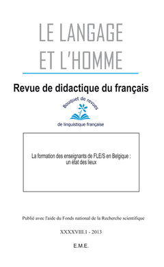 Couverture de l’ouvrage La Formation des enseignants de FLE/S en Belgique : un état des lieux
