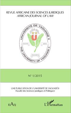 Couverture de l’ouvrage Revue africaine des sciences juridiques n° 1/2015