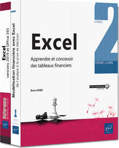 Couverture de l’ouvrage Excel - Coffret de 2 livres : Apprendre et concevoir des tableaux financiers