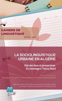 Couverture de l’ouvrage La sociolinguistique urbaine en Algérie