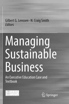 Couverture de l’ouvrage Managing Sustainable Business