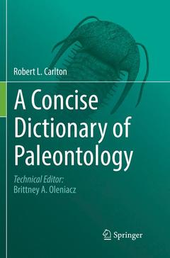 Couverture de l’ouvrage A Concise Dictionary of Paleontology