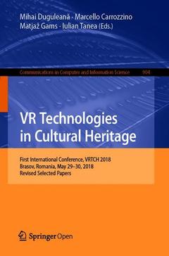 Couverture de l’ouvrage VR Technologies in Cultural Heritage