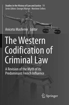 Couverture de l’ouvrage The Western Codification of Criminal Law 