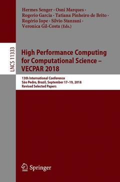 Couverture de l’ouvrage High Performance Computing for Computational Science – VECPAR 2018