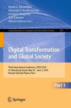 Couverture de l’ouvrage Digital Transformation and Global Society