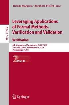 Couverture de l’ouvrage Leveraging Applications of Formal Methods, Verification and Validation. Verification