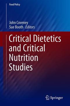 Couverture de l’ouvrage Critical Dietetics and Critical Nutrition Studies