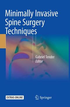 Couverture de l’ouvrage Minimally Invasive Spine Surgery Techniques