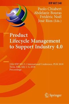 Couverture de l’ouvrage Product Lifecycle Management to Support Industry 4.0