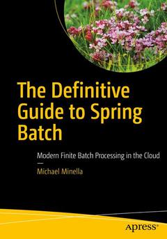 Couverture de l’ouvrage The Definitive Guide to Spring Batch