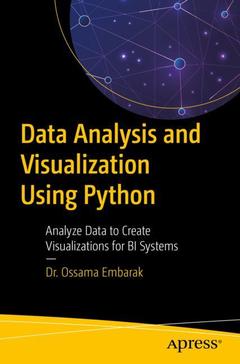 Couverture de l’ouvrage Data Analysis and Visualization Using Python
