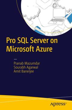 Couverture de l’ouvrage Pro SQL Server on Microsoft Azure 