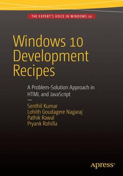 Cover of the book Windows 10 Development Recipes