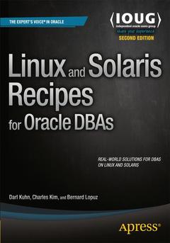 Couverture de l’ouvrage Linux and Solaris Recipes for Oracle DBAs