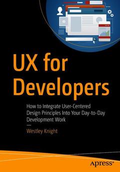 Couverture de l’ouvrage UX for Developers