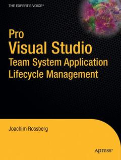 Couverture de l’ouvrage Pro Visual Studio Team System Application Lifecycle Management
