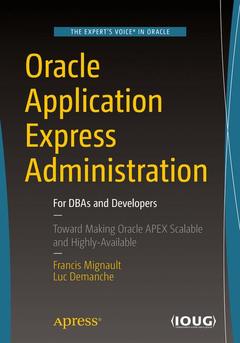Couverture de l’ouvrage Oracle Application Express Administration