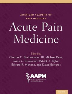 Couverture de l’ouvrage Acute Pain Medicine
