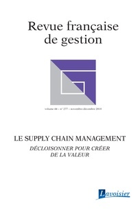 Couverture de l’ouvrage Revue française de gestion Volume 44 N° 277 - Novembre-Décembre 2018
