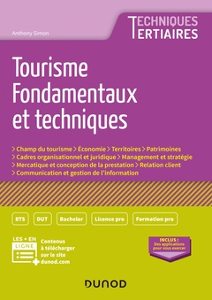 Couverture de l’ouvrage Tourisme - Fondamentaux et techniques