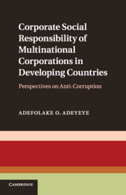 Couverture de l’ouvrage Corporate Social Responsibility of Multinational Corporations in Developing Countries