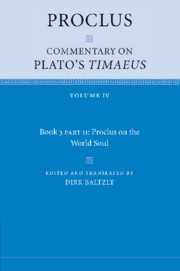 Couverture de l’ouvrage Proclus: Commentary on Plato's Timaeus, Part 2, Proclus on the World Soul