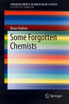 Couverture de l’ouvrage Some Forgotten Chemists