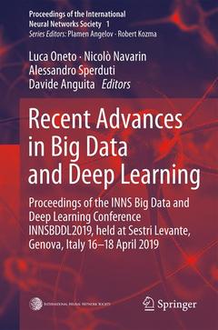 Cover of the book Recent Advances in Big Data and Deep Learning