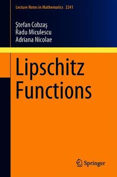 Couverture de l’ouvrage Lipschitz Functions