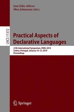 Couverture de l’ouvrage Practical Aspects of Declarative Languages