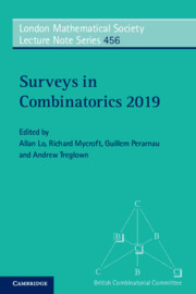 Couverture de l’ouvrage Surveys in Combinatorics 2019