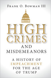 Couverture de l’ouvrage High Crimes and Misdemeanors