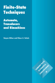 Cover of the book Finite-State Techniques