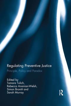 Couverture de l’ouvrage Regulating Preventive Justice