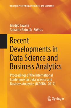 Couverture de l’ouvrage Recent Developments in Data Science and Business Analytics