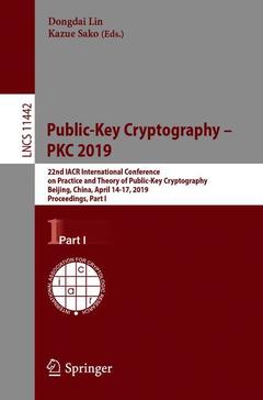 Couverture de l’ouvrage Public-Key Cryptography – PKC 2019