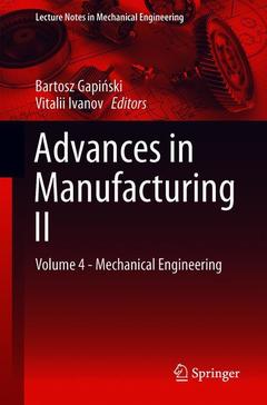 Couverture de l’ouvrage Advances in Manufacturing II