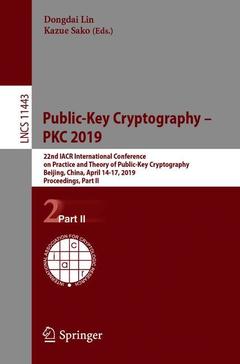 Couverture de l’ouvrage Public-Key Cryptography - PKC 2019