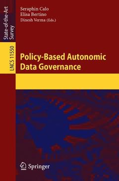 Cover of the book Policy-Based Autonomic Data Governance