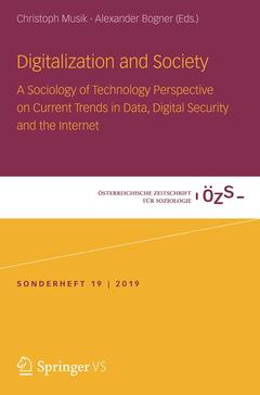 Couverture de l’ouvrage Digitalization and Society