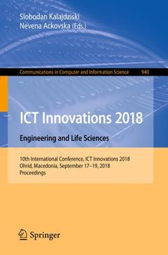 Cover of the book ICT Innovations 2018. Engineering and Life Sciences