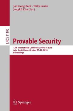 Couverture de l’ouvrage Provable Security